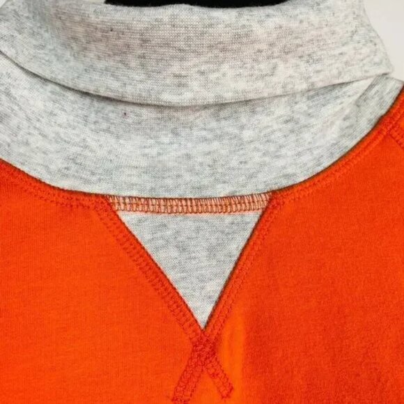 BNWT Club Room Mens Fleece Long Sleeve Colorblock Turtleneck Sweater Orange XXL - Picture 7 of 10